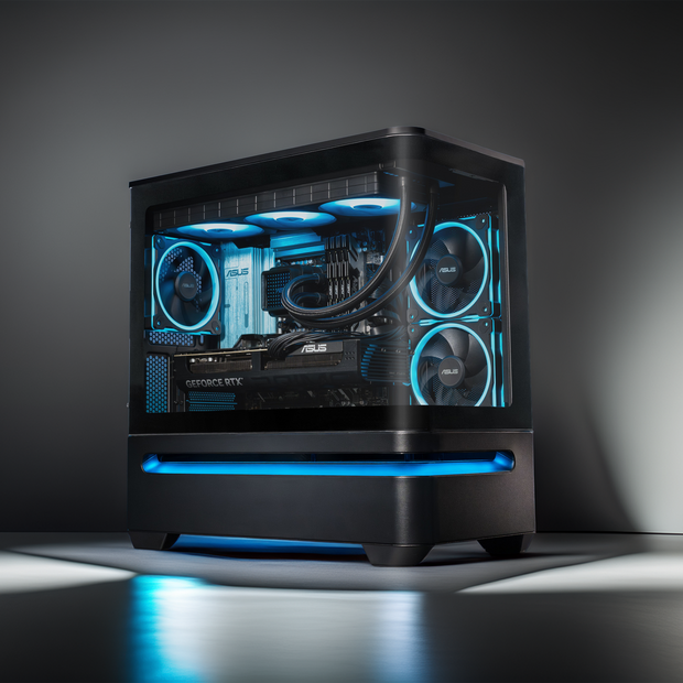 TWELF Phoenix Obscure black gaming PC with RGB lighting